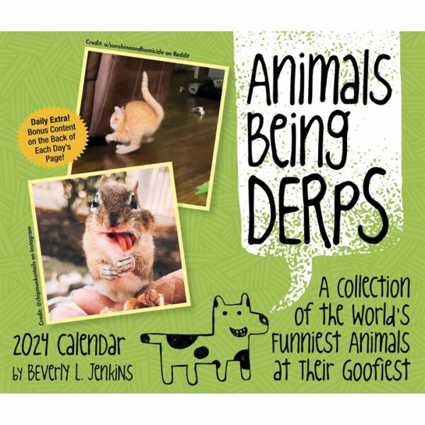 Animals Being Derps Desk Calendar 2024