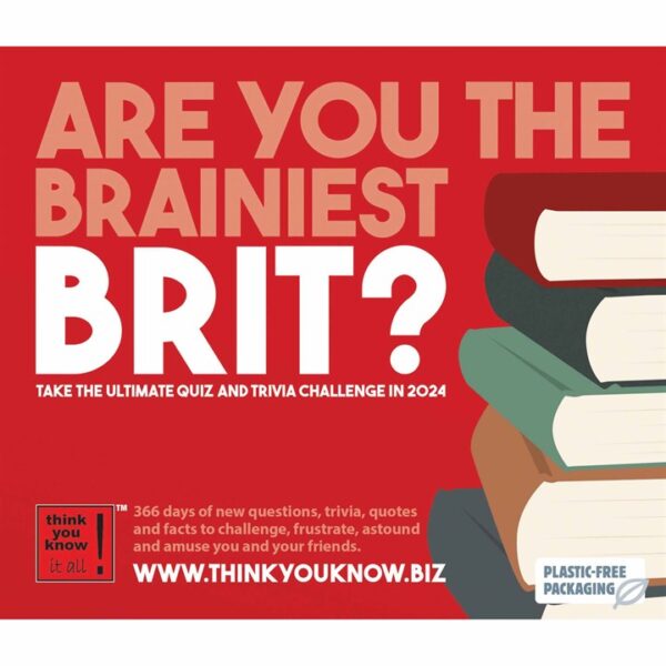 Are You The Brainiest Brit? Desk Calendar 2024