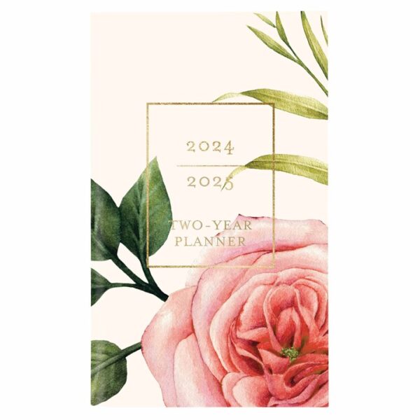 Vintage Floral Slim Monthly Diary 2024 - 2025