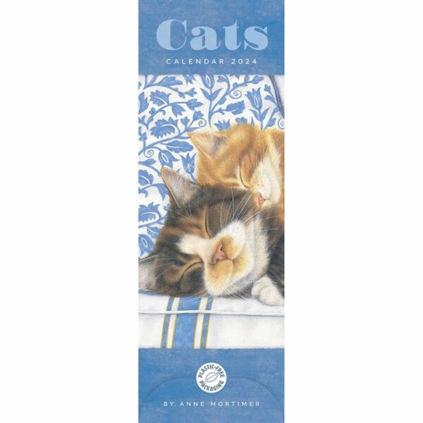 Anne Mortimer, Cats Slim Calendar 2024 Calendars Store