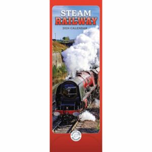 Steam Railway Slim Calendar 2024