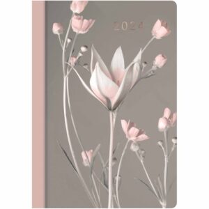Pink Floral A6 Diary 2024