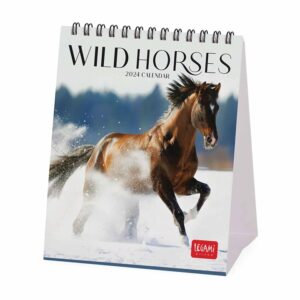Wild Horses Easel Desk Calendar 2024