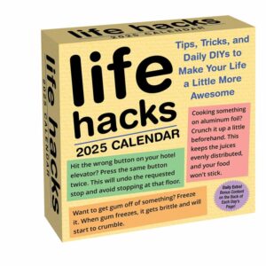 Life Hacks Desk Calendar 2025