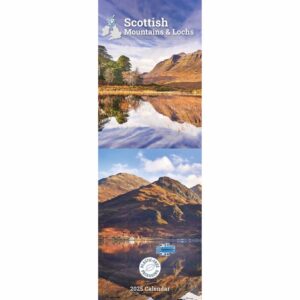 Scottish Mountains & Lochs Slim Calendar 2025