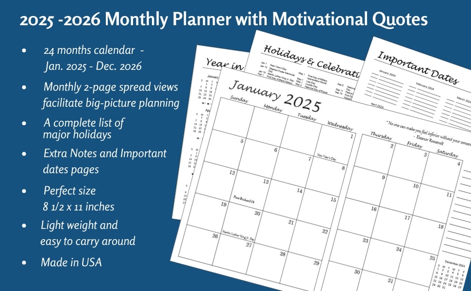 2025-2026 monthly planner