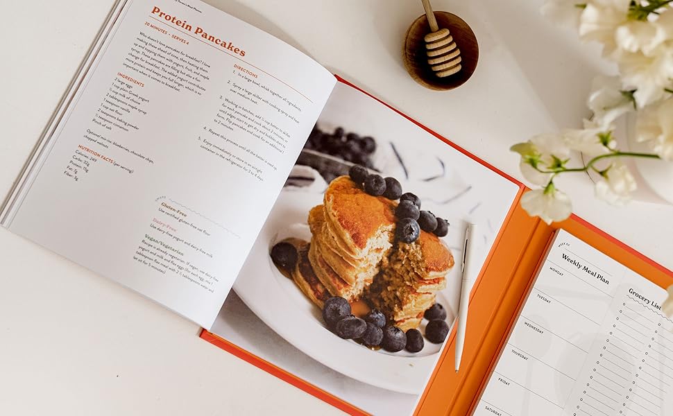 meal planning notebook, easy meal planner, meal prep planner, meal prep cookbook, 2021 meal planner