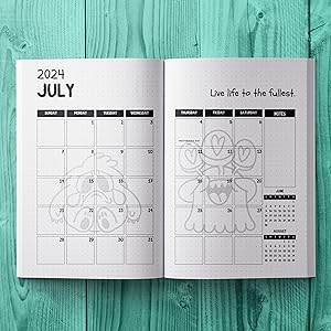 Monthly spread planner 2024-2025