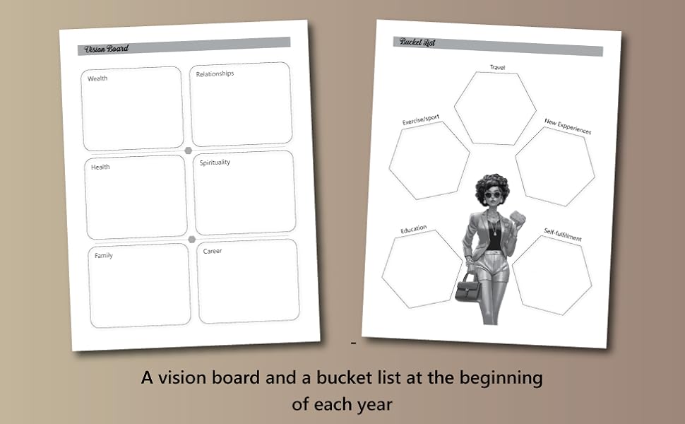 Black Girl Monthly Planner 2025-2030