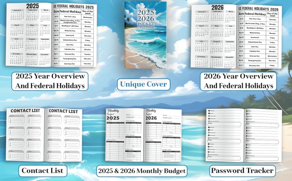 Calendar 2025-2026 for Purse