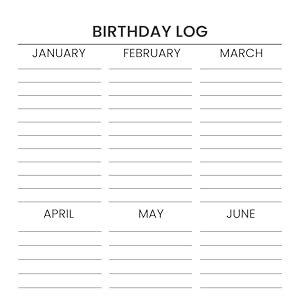 Birthday Log