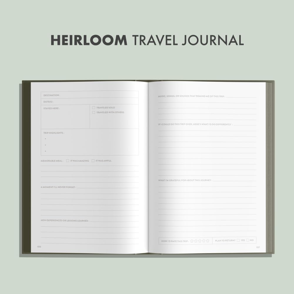 My Travel Journal: A Travel Keepsake Journal to Record Your Vacations, Adventures, and Experiences Abroad (Heirloom Story Books and Guided Journals) - Image 2