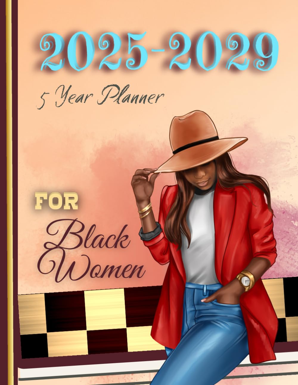 5 Year Monthly Planner 2025-2029 Organizer for Black Women: African American Woman Multi-Year Calendar Journal | Large-Sized 8.5x11 with Federal ... Girls for Writing Notes and Organization