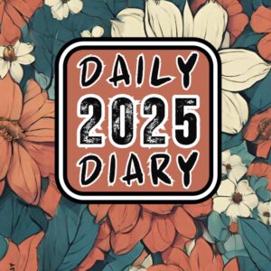 Daily Diary 2025 One Page Per Day: Fully Lined And Dated Journal , January to December 2025 Calendar, 6x9 Inches