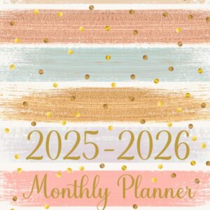 2025-2026 Monthly Planner: Two year Agenda Calendar with Holidays and Inspirational Quotes Elegant large organizer and Schedule 8.5 x 11