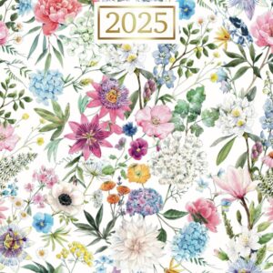 2025 Diary A5 Week to View: 12 Month Calendar Schedule Organiser from January to December 2025 || Yearly Agenda Planner with Holidays - 1 Week on Two Pages || Small Size - UK Edition