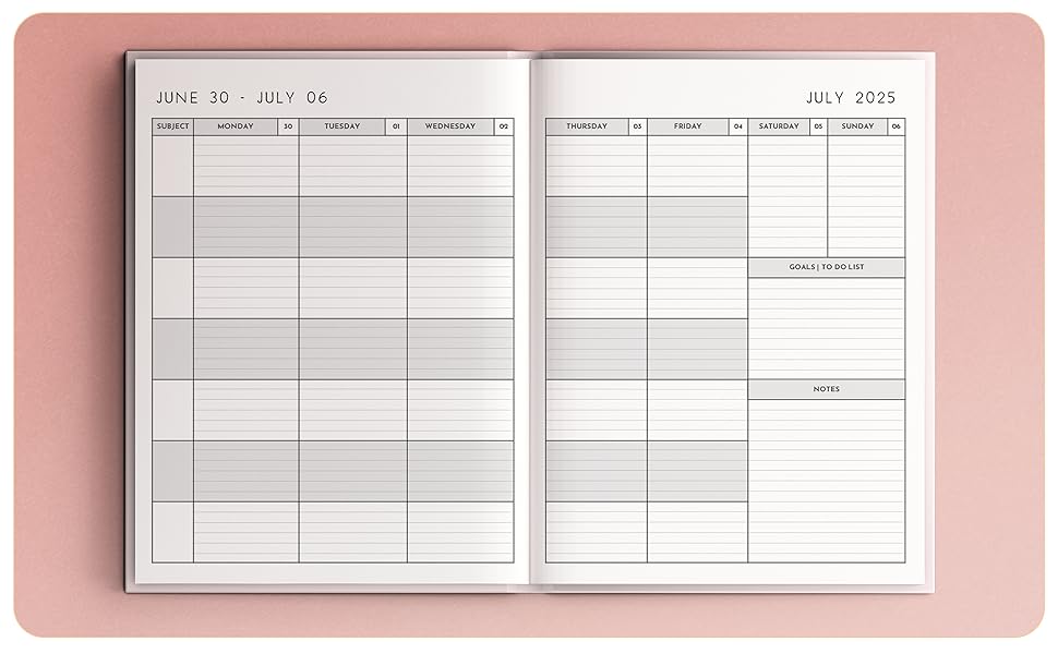 Weekly Lesson Plan for Class Organization