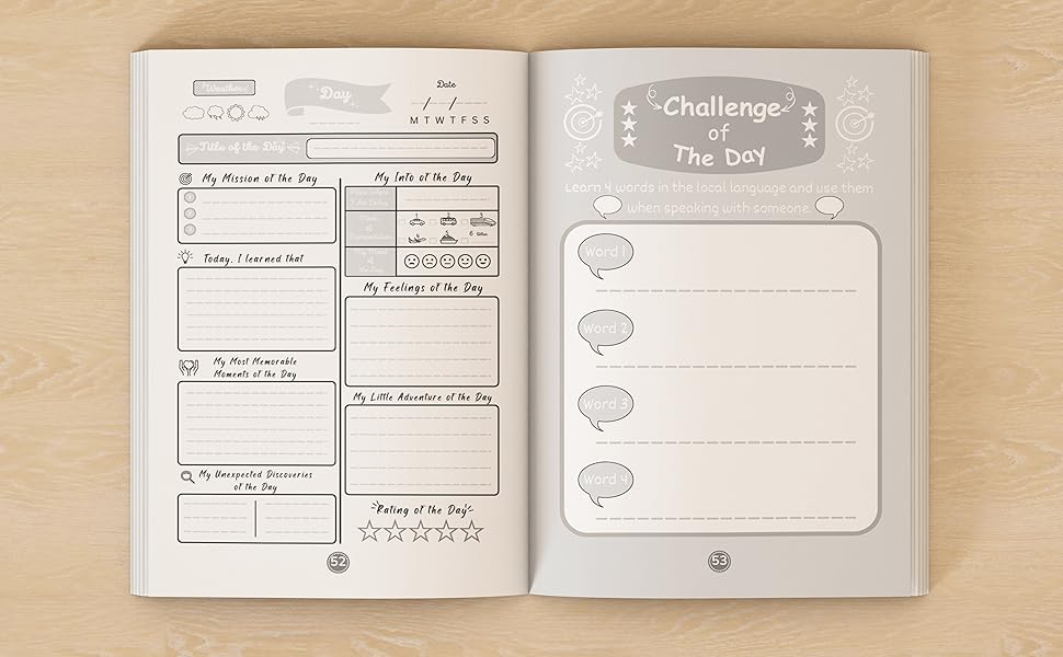 road trip journal for kids age 5-12 travel diary for children kids vacation planner for summer