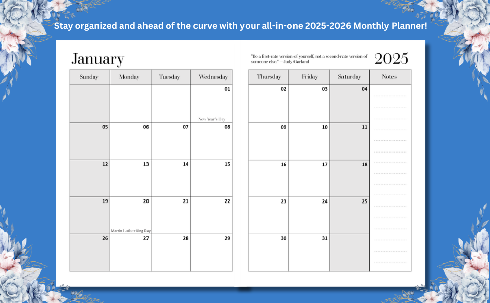 Monthly Planner 25-26