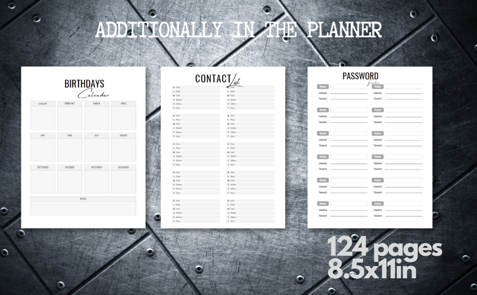 2025-2026 Monthly Planner with Rustic Cowhide Print Cover