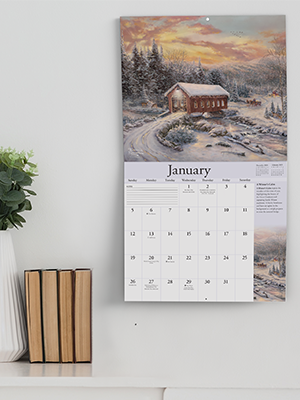 Thomas Kinkade Special Collector's Edition 2025 Deluxe Wall Calendar with Print