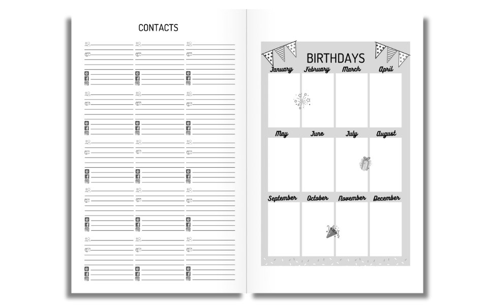 2 year calendar 2025-2026 monthly planner 5x8