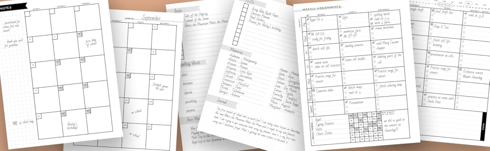 Student Lesson Planning Notebook