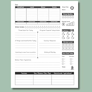 daily food log journal weight loss