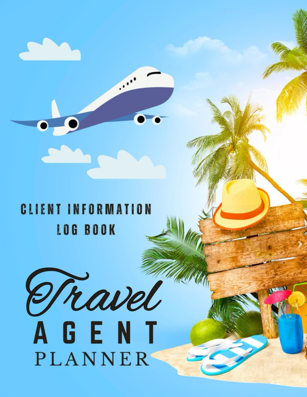 Travel agent planner 2024-2025: Monthly organizer and client Information Log Book
