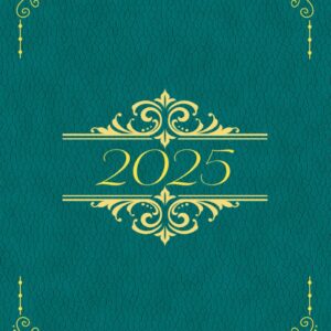 2 Pages Per Day Diary 2025 A4: Two full pages for each day of the week with bank holidays, pages to record important dates, monthly accounts, customer ... number. paperback, Teal cover, classic design