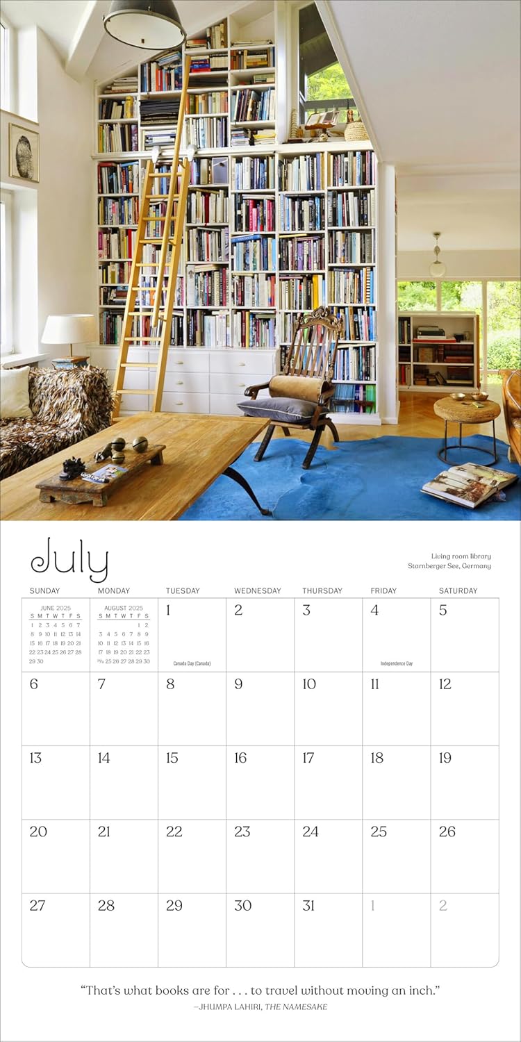 A Calendar for Book Lovers Wall Calendar 2025 - Image 4