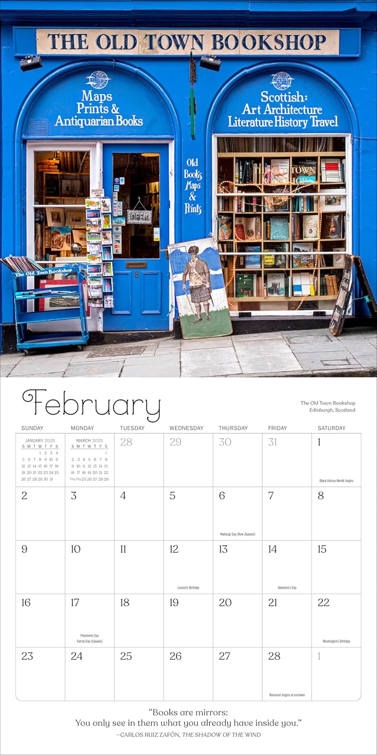 A Calendar for Book Lovers Wall Calendar 2025 - Image 3