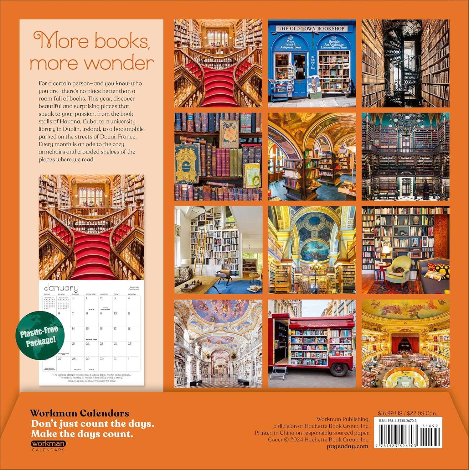 A Calendar for Book Lovers Wall Calendar 2025 - Image 2