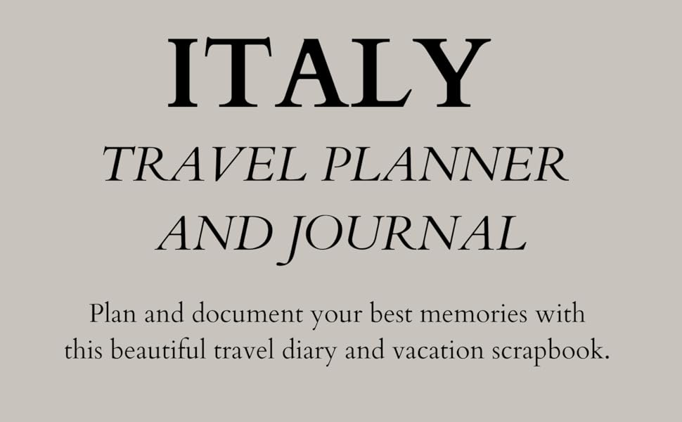italy travel journal
