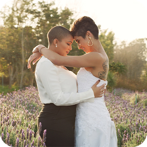 lesbian couple newly wed