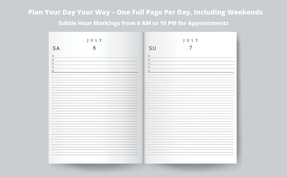 2025 Compact Pocket Planner Notebook Calendar Black