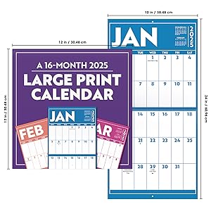 calendar 2024-2025 wall calendars planners gifts for men women home room decor gift