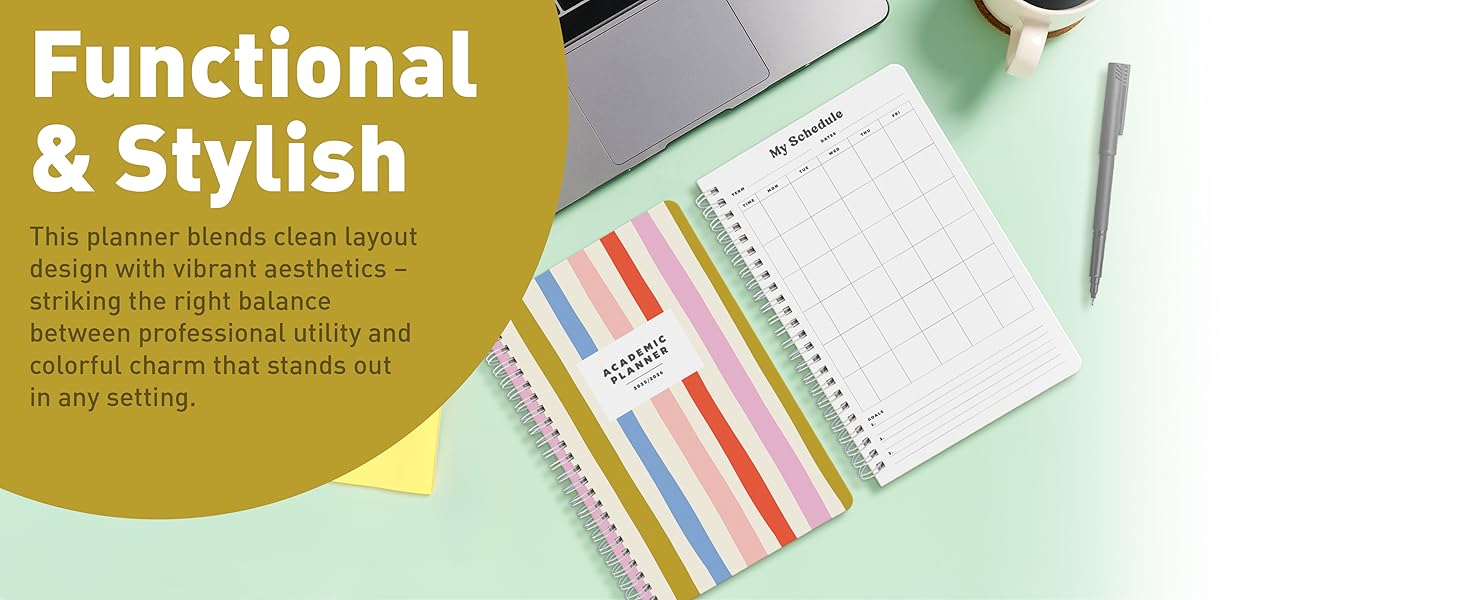 motivational planner colorful stickers academic year