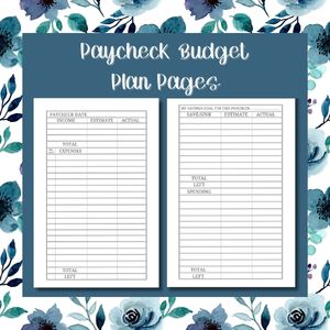 Budget Plan Pages