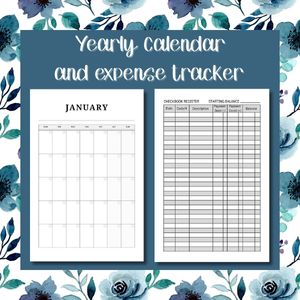 Yearly Calendar and Expense Tracker