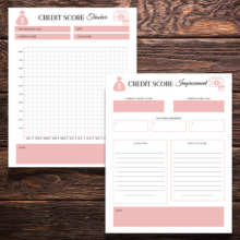 Credit Score Tracker,Credit Score Improvement,Credit Score Log,Credit Score Log