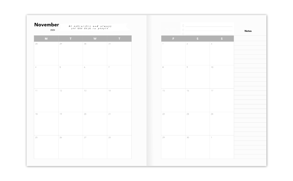 Monthly view 
