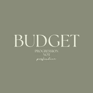 Independently Published Progression Not Perfection Budget Planner - 2019 Women's Green A5 27-Page Monthly Budget Journal