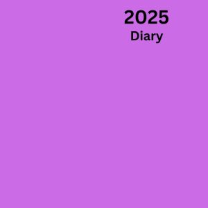 2025 Diary: Week to View, 8 x10 in, Magenta Cover, for Home, School and Office