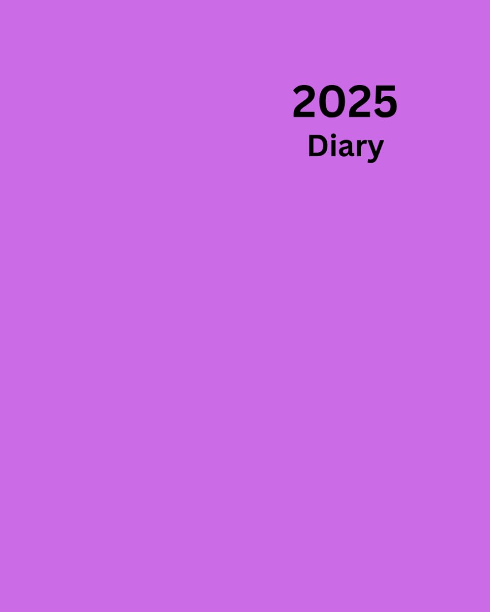 2025 Diary: Week to View, 8 x10 in, Magenta Cover, for Home, School and Office