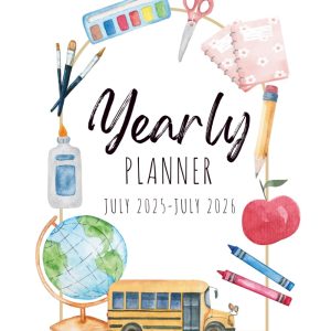 2025-2026 School Calendar for Teachers and Students, 2025-2026 School Planner, 2025-2026 Calendar for Teachers, Yearly Planner for 2025-2026, Teacher ... Teacher Lesson Planner Monthly Weekly