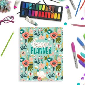 Lesson Planner: 12 Month Weekly Academic Year Organizer for Teachers & Homeschool Parents with Monthly Calendar View 2117 (Undated)