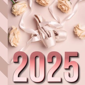 2025 Daily Diary: Hardcover / One Page Per Day / 6x9 Dated Organizer With Hourly Planner - 1 Hour Time Slots / To Do List / Notes Section / Scheduling ... White Rose - Ballerina Dancer Theme Cover