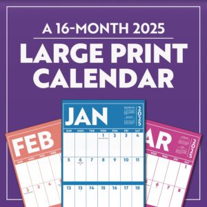 2025 Large Print Wall Calendar