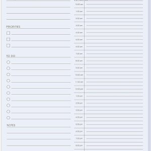 24 Hour Daily Planner - Daily To Do List for Work & Personal Life, Productivity Planner, Everyday Planner, Daily Schedule, 6.5 x 9.8